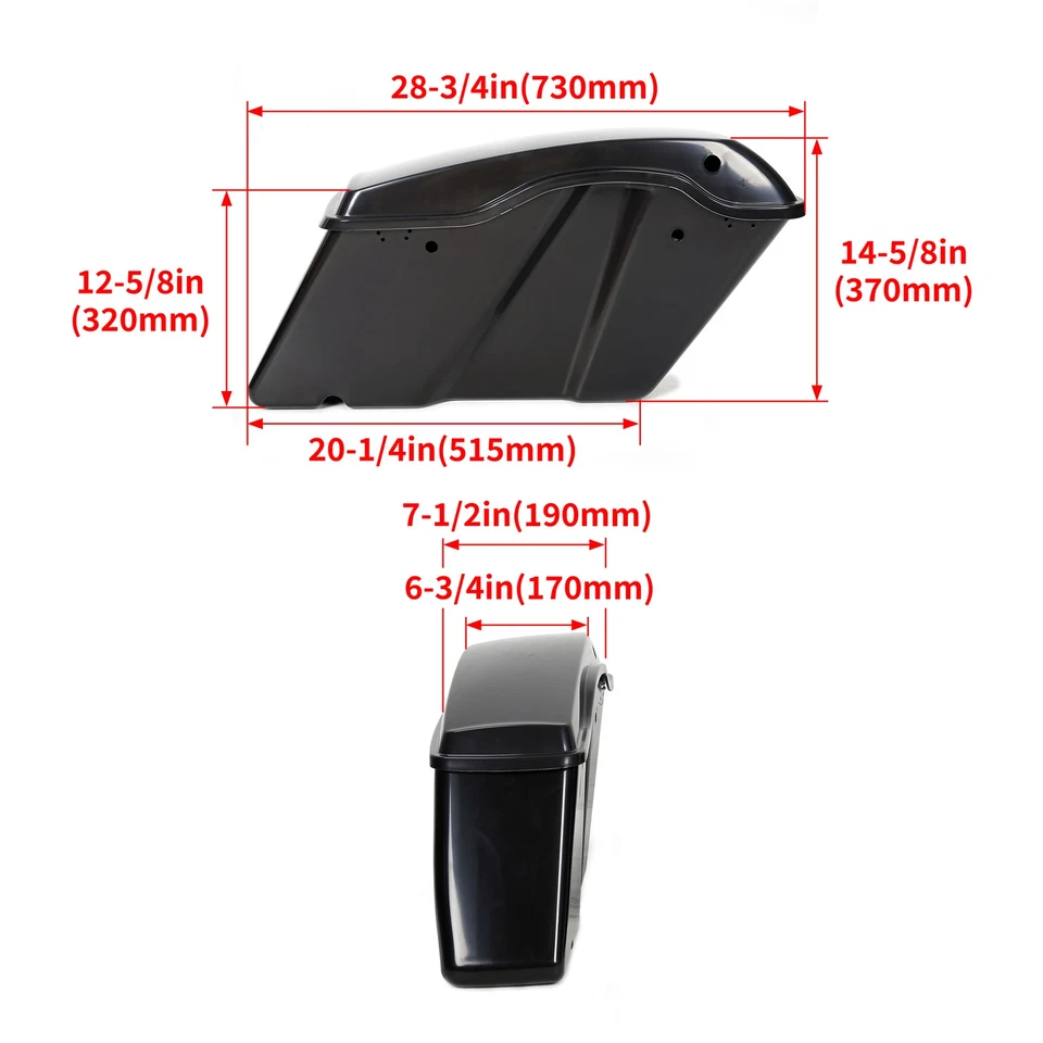 For Harley Softail Fatboy Hard Saddlebag Saddle Bags Black Conversion Brackets - Image 2 of 4