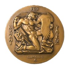 1941 Sociedad de Medallistas 23ª Edición Pro Patria Bronce Joseph E. Renier Escultor