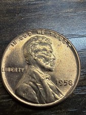 Uncirculated 1958 Lincoln Wheat Cent Penny Get One Like It. Look At My Coins