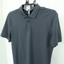 Lululemon Evolution Polo Shirt Mens Medium Charcoal Live in Practice Casual Golf