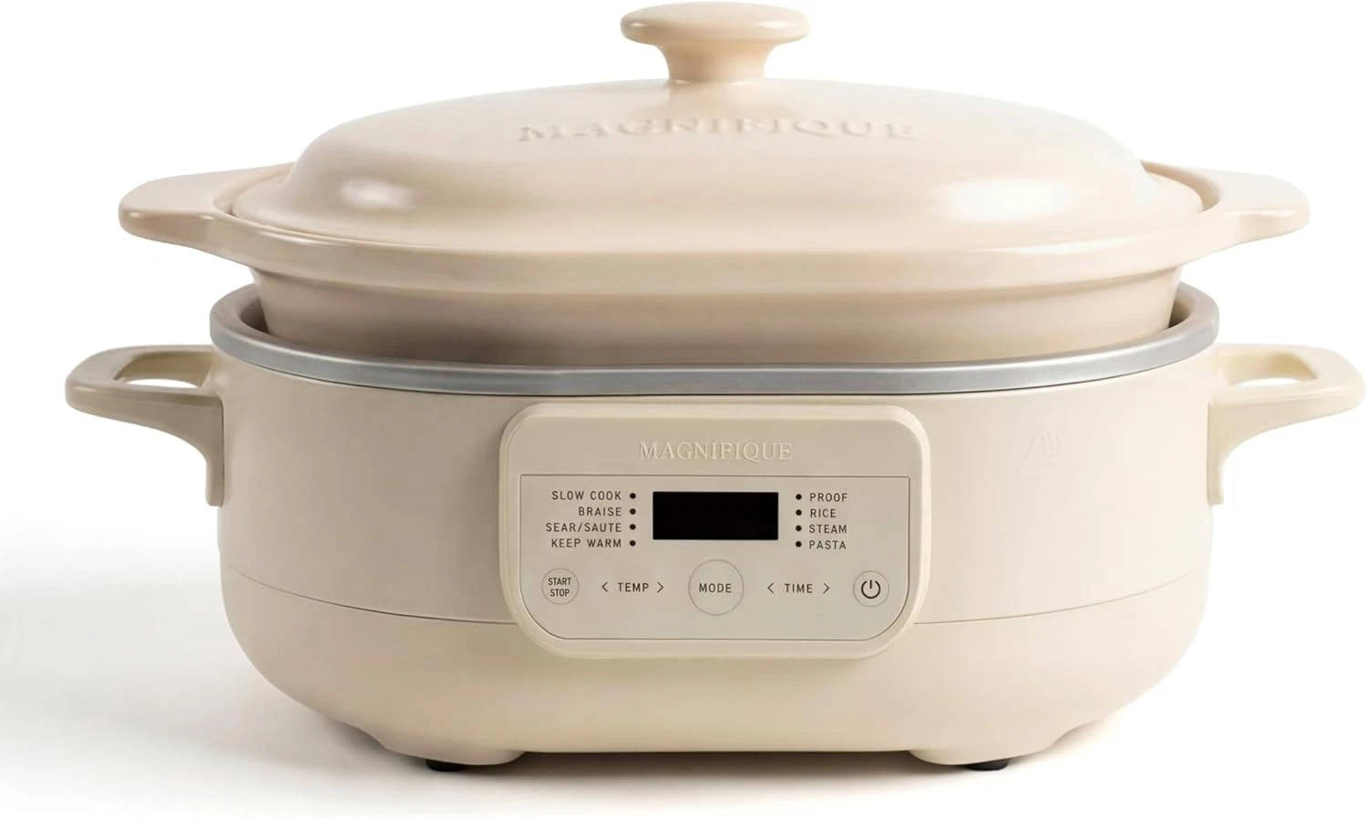 MAGNIFIQUE 6 Quart Programmable Casserole Slow Cooker 8 in 1