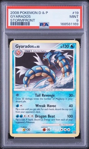 2008 POKEMON DIAMOND & PEARL STORMFRONT #19 GYARADOS PSA 9