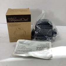 Pampered Chef #1124 Food Holder For Microplane Adjustable Grater ~ Black NIB