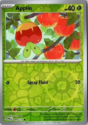 Applin Reverse Holo Common SV: Prismatic Evolutions 009/131 NM
