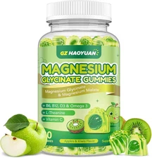Magnesium Glycinate Gummies for Kids & Adults - Sugar Free Magnesium Malate with