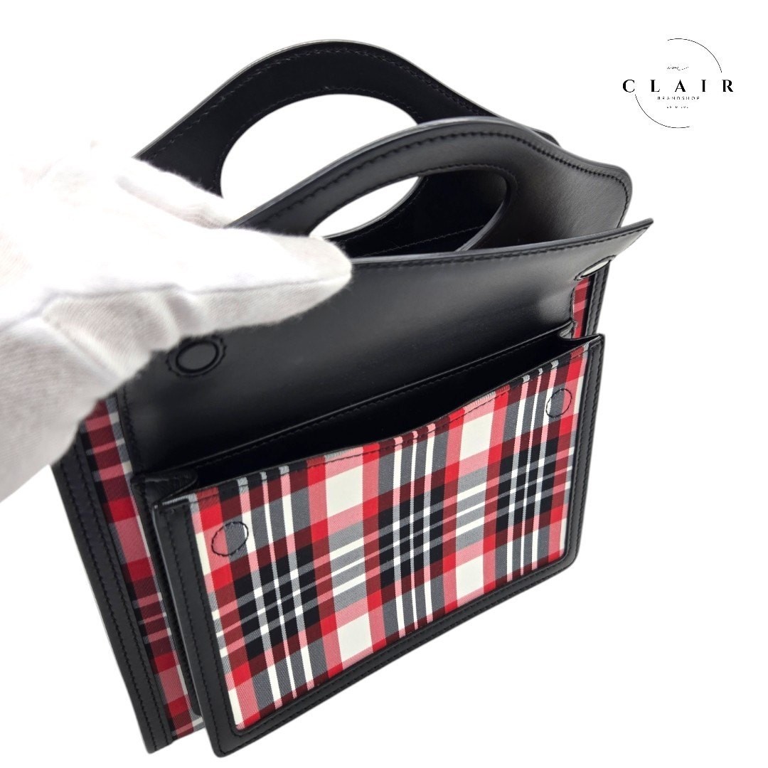 Burberry Mini Pocket Bag Check BRIGHT RED Used Beauty | eBay Burberry Mini Pocket Bag Check BRIGHT RED Used Beauty | eBay
