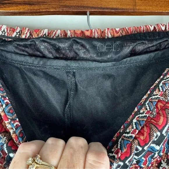 Deb Strapless Multicolor Patterned Ruffle Hem Lin… - image 7