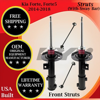 KYB OEM Front Struts W/ Sway Bar For 2014-2018 Kia Forte/Forte5 Lifetime Warran.