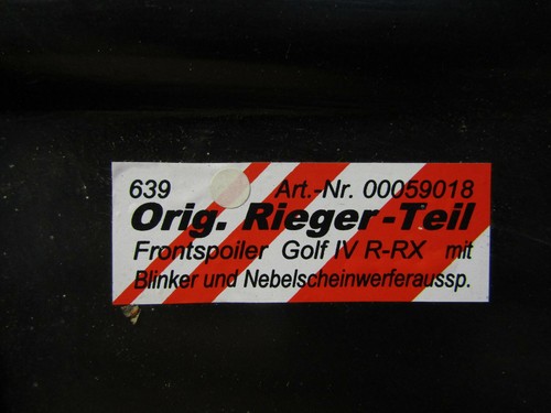 STOßSTANGE vorne RIEGER TUNING + VW Golf 4 IV 97-03 + Frontstoßstange 00059018 - Bild 8 von 8