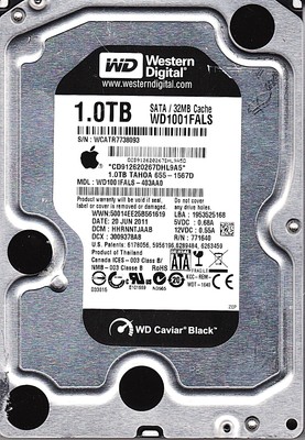 FOR DATA RECOVERY WD WD1001FALS-403AA0 dcm: HHRNNTJAAB BAD SECTOR 1401