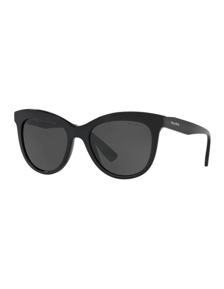 Miu Miu 0MU 08US Outlet Sunglass Black Frame with Grey Lens