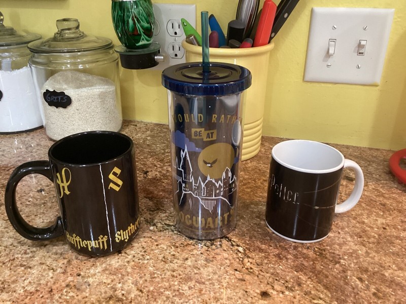 Harry Potter Lot of 3 (2) Coffee Mugs & (1) 20 oz Travel Tumbler