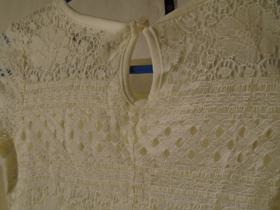 Vestido Niñas Talla 10 My Michelle Niñas Off White Encaje Manga Campana En muy buen estado mini boho Foto 4 de 4