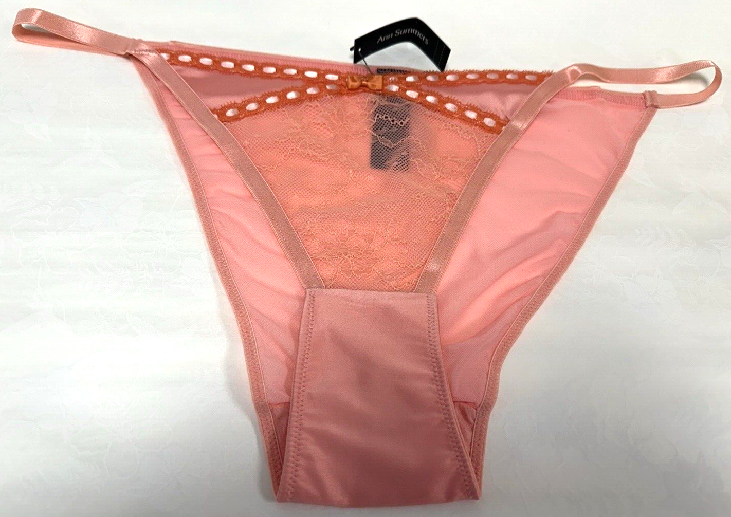 NEW! Ann Summers UK16 Eu44 US12 peach Delicacy Brazilian knickers
