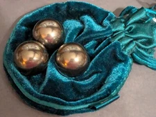 Three 1-1/16" Inch Chrome Steel Replacement Pinball Machine Balls - w/ flaws