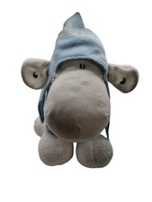 Schaf Sheepworld Nici stehend Wintermütze Pullover blau Schneeflocke 24cm