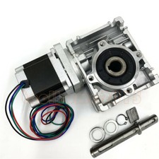 Worm Gearbox 57mm Flange 15:1 & Nema23 Stepper Motor 1.1Nm L56mm 3A 4-Wire CNC