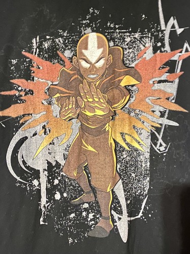 Avatar The Last Airbender Shirt Adult XL Black Aang Graphic Short Sleeve Mens - Picture 2 of 6