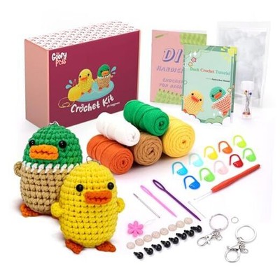  Amigurumi Crochet Kit for Beginners - Crochet Duck - Beginner Crochet 