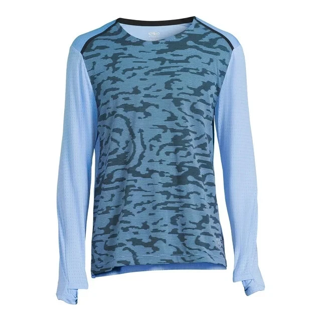 Athletic Works Activewear Shirt Men's Peri Swim XL Polyester Blend Long Sleeve
