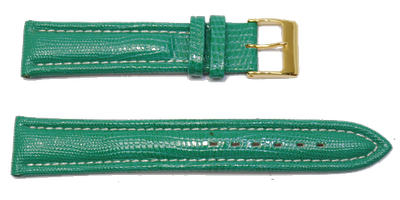 Bracelet De Montre En Cuir Vert Et Marron 18mm - Neuf Sans étiquettes - Remplacement Universel