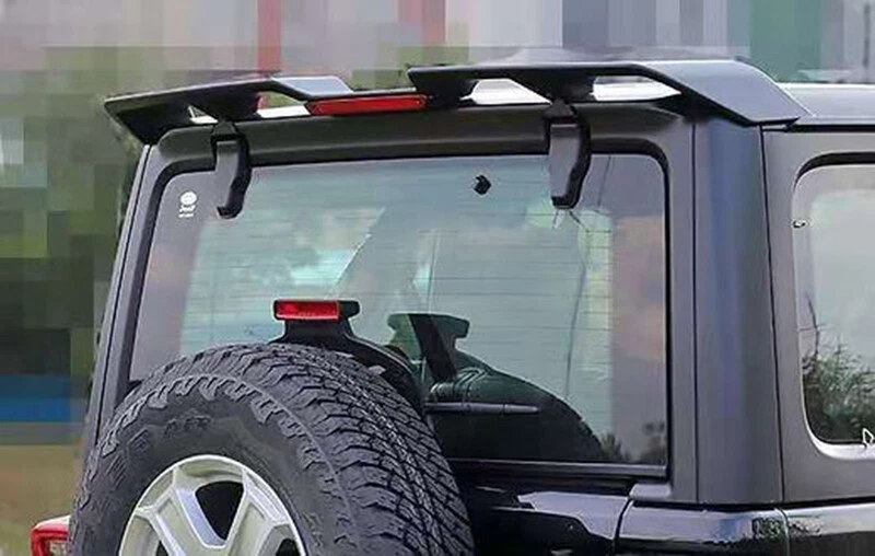 For 2007-2017 Jeep Wrangler JK SUV ABS Black Rear Roof Spoiler Wing With Light — 第 4/4 张图片