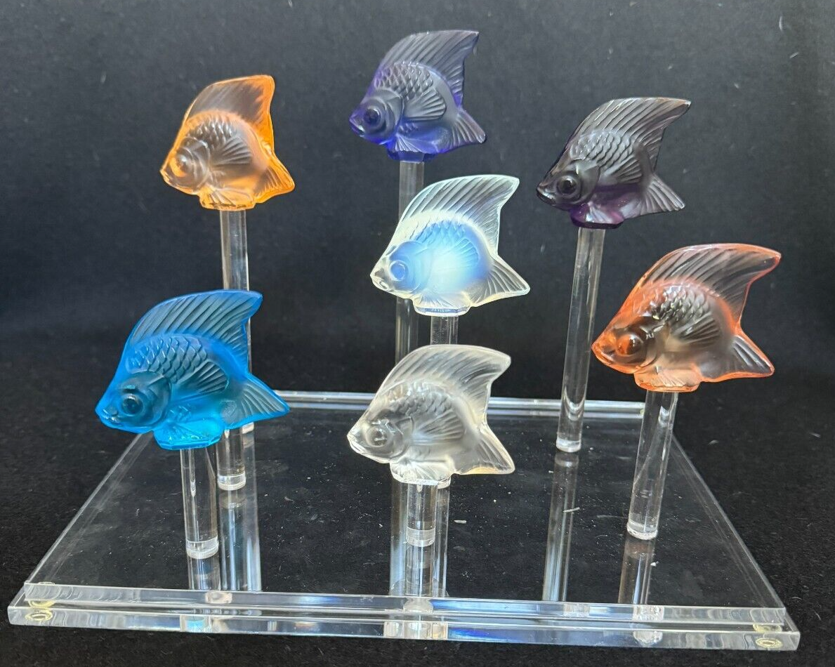 LALIQUE ラリック クリスタルフィギュリン（熱帯魚） LALIQUE CRYSTAL FISH FIGURINES IN ORIGINAL DISPLAY TANK | eBay