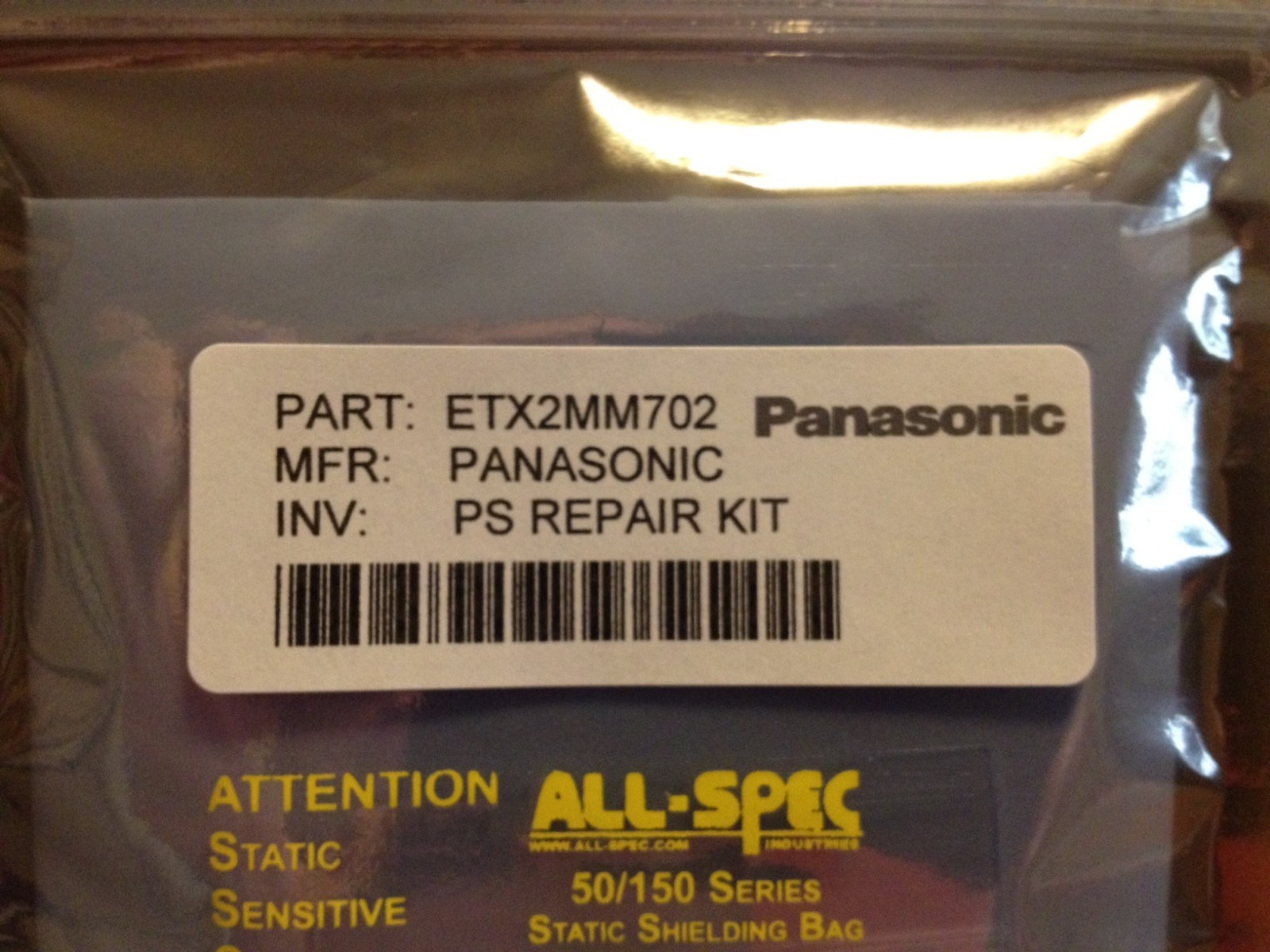 PANASONIC Power Supply Repair Kit 10, 2 blinks ETX2MM702MFU