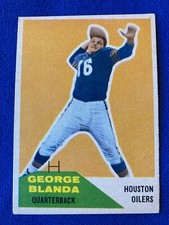 1960 Fleer George Blanda - 58 Houston Oilers - NICE!