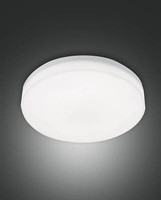 Fabas Luce Led AußEn-Deckenleuchte Trigo Ø280Mm 27W Warmweiß IP65 Weiß Hf-Se