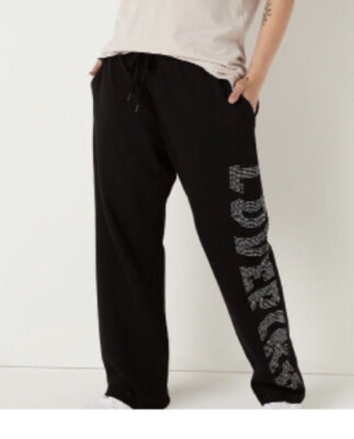 Victoria secret black sweatpants hotsell