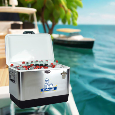 Yakimoto 51L Ultimate Ice Chest - Silver Stainless, 5-Day Cold Retention, Boat