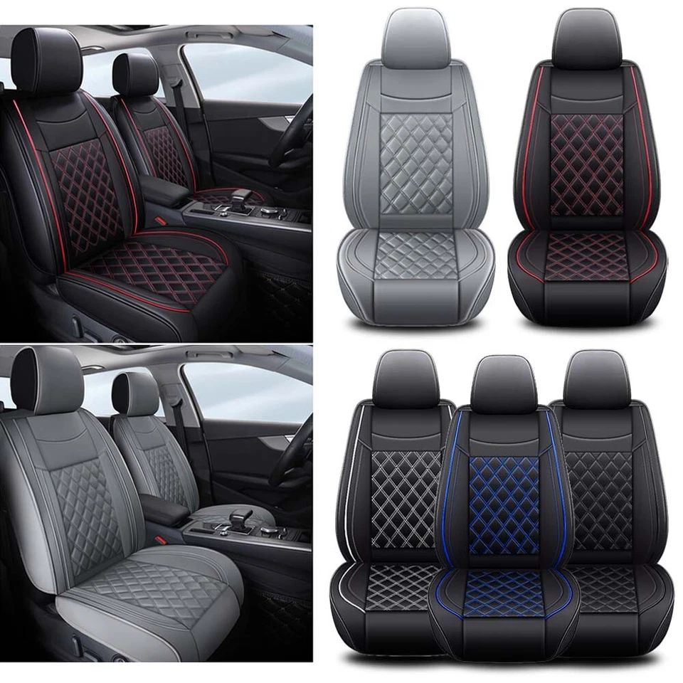 PU 2/5 Seat Cover Luxury Leather Front & Rear Cushion For Lexus RC F RC300 RC350 - Image 3 of 4