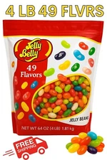 Jelly Belly Gourmet Jelly Beans Candy 49 Flavors 4 LB 64OZ Resealable Bag Sweets