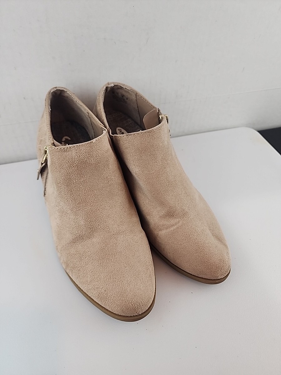 SCHOLLS HARLOW WOMENS SIZE 6M WEDGE BOOTIE MEMORY FOAM COOL