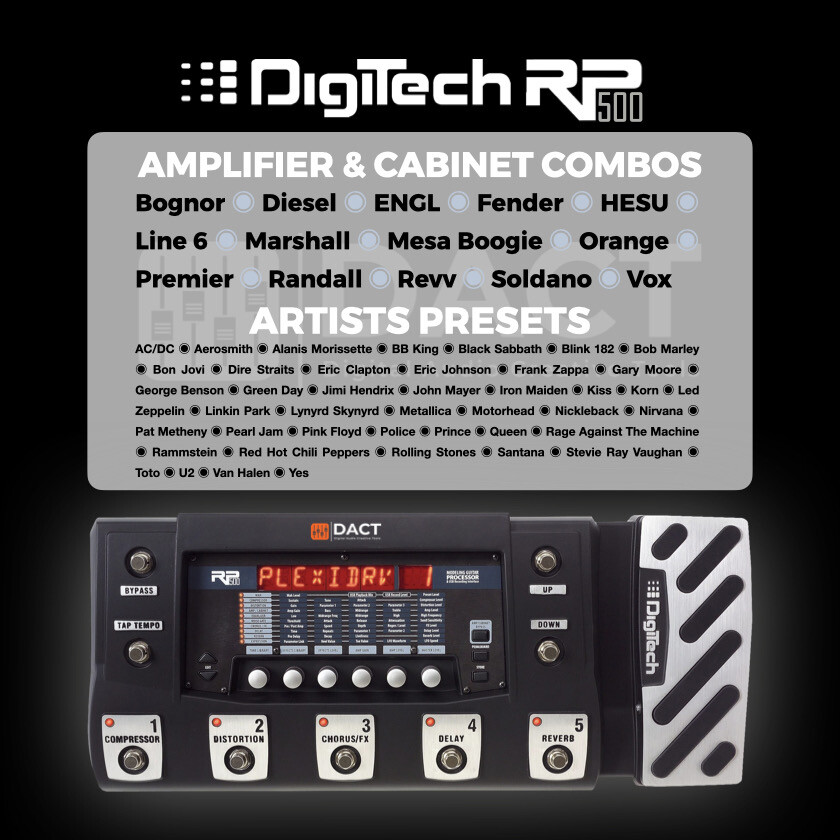 Digitect Rp50 Digitech Rp500 Preset List – Integrated Effects Switching System – UYTT