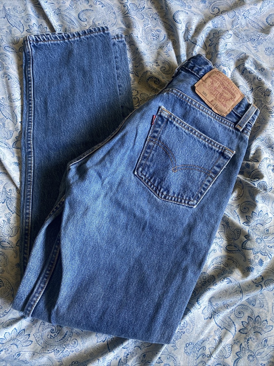 Vintage Levis 6501 Made USA 29x30 Women Blue Jeans High Rise 501 