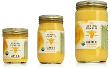 Spring Sunrise Ghee Organic Grass-fed Organic Butter Lactose Free/Keto
