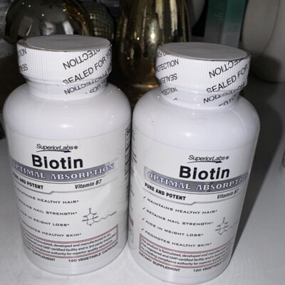 SUPERIOR LABS BIOTIN 120 CT (optimal Absorption) Exp:09/2025 (2packs)