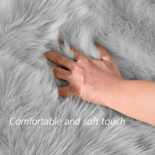 Latepis Faux Fur Sheepskin Area Rugs Soft Shaggy Carpet for Living Room Bedroom - Picture 27 of 219