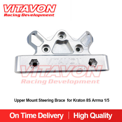 Vitavon Kraton 8S CNC alu7075 Upper Mount Steering Brace for Arrma 1/5 silver