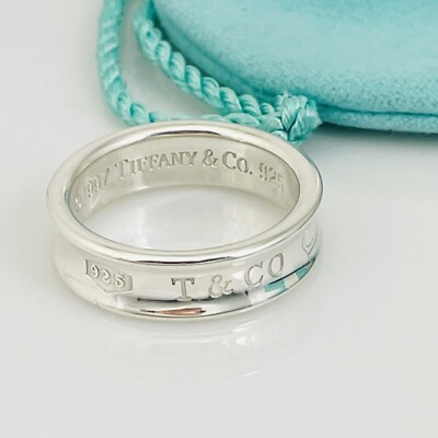 Size 8.5 Tiffany & Co 1837 Concave Ring in Sterling Silver | eBay