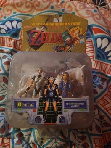 2000 TOY BIZ THE LEGEND OF ZELDA OCARINA OF TIME IMPA & ZELDA & HORSE SET MOC