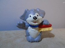 2009 FISHER-PRICE LITTLE PEOPLE PUPPY DOG WITH CAR WASH BRUSH FIGURE  MA1199 