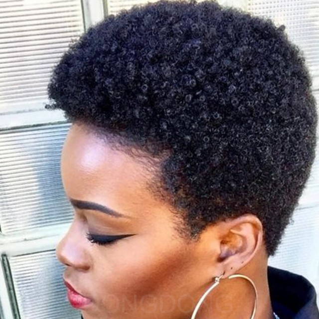 Afro Kinky Curly Short Wig 100 Real Remy Peruvian Human Hair Wigs