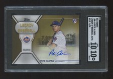 SGC 10 *10* AUTOGRAPH PETE ALONSO 2019 TOPPS RC AUTOGRAPH GOLD # 33/50 METS STAR