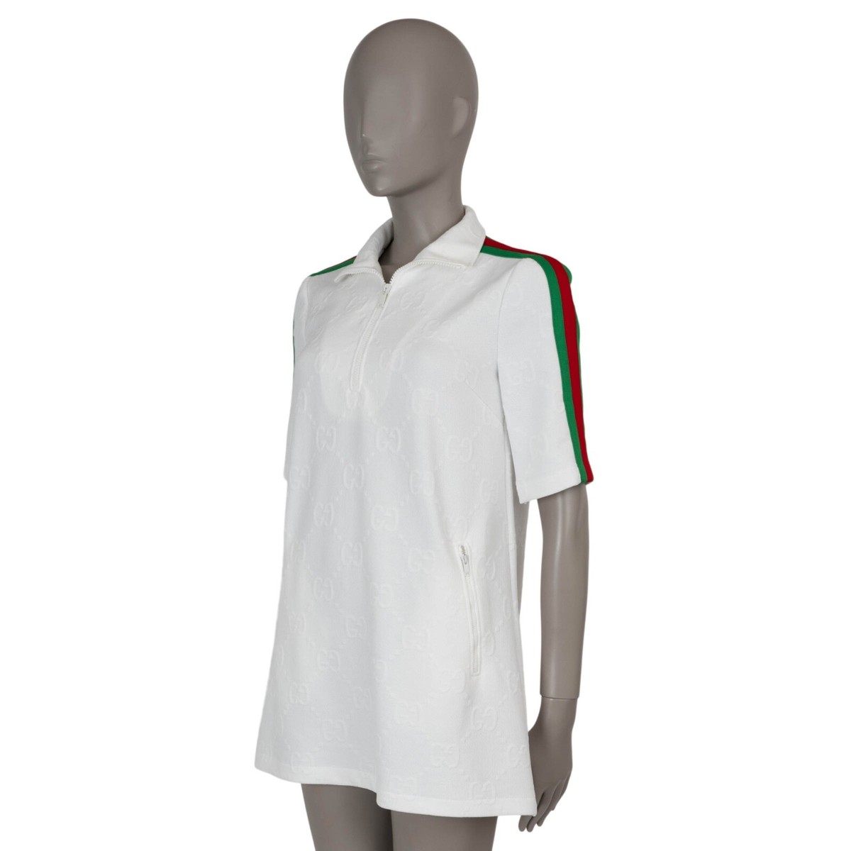 71579 auth GUCCI white 2022 GG JACQUARD JERSEY WEB STRIPE MINI