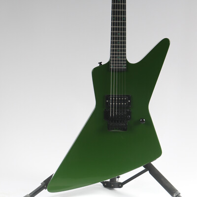 Standard Green Electric Guitar Floyd Rose Bridge Mahogany Body Black Hardware