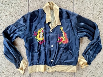 ジャケット・アウター 50s Korea Souvenir Jacket Vintage 1950s Korean Souvenir Jacket Men's Small Black Vtg 50s | eBay