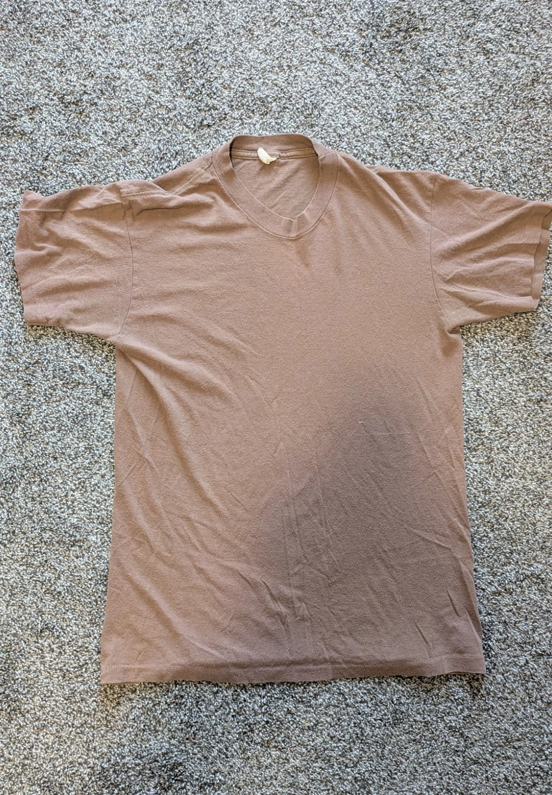 Vintage Military Olympic Mills Corp T-Shirt Brown Medium